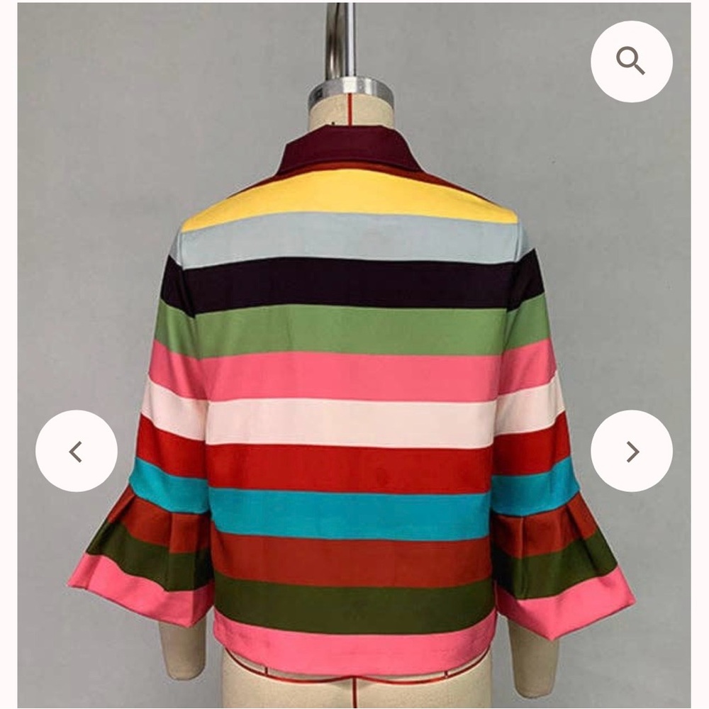 Colorful Striped Blazer by Oshoplive - Picture 10 of 10
